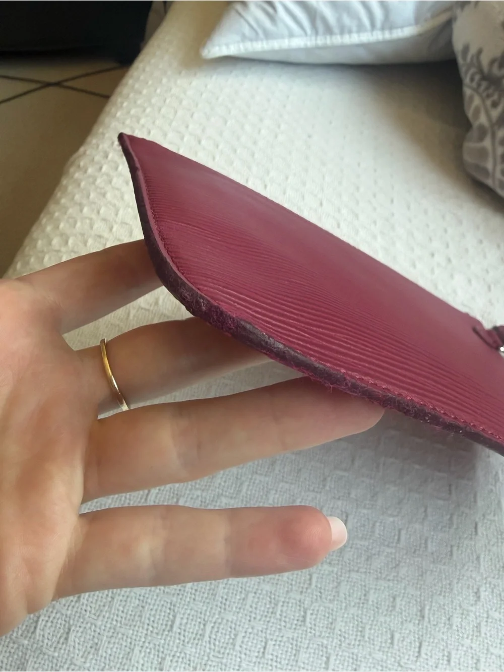 Louis Vuitton Fuschia Epi Leather Wristlet Pouch